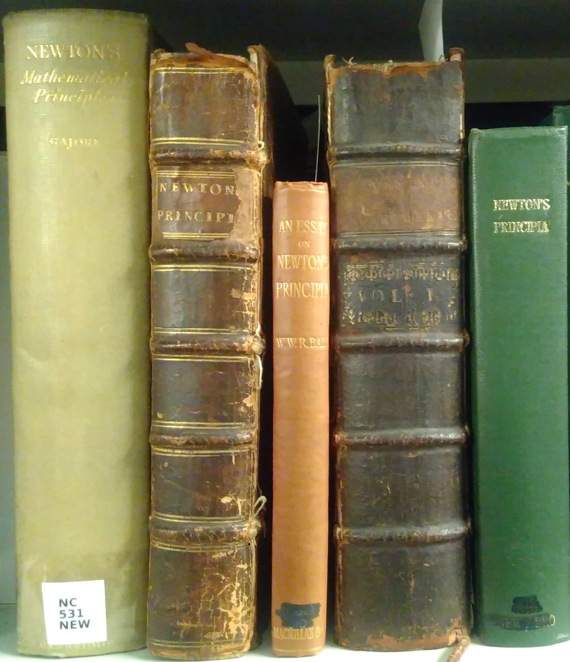 spines of books on shelf