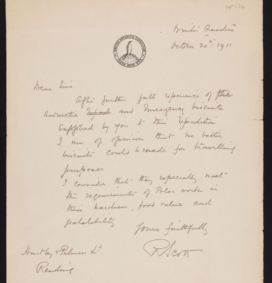 Scott letter for H&P exhibition